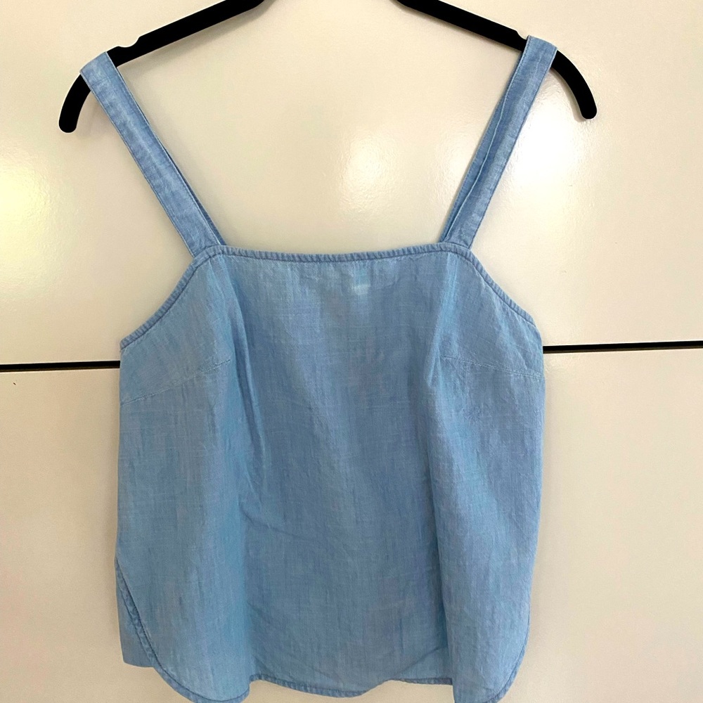 Madewell chambray/ denim tank size xs